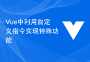 사용자 정의 명령어를 사용하여 Vue에서 특수 기능 구현