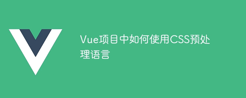 vue项目中如何使用css预处理语言
