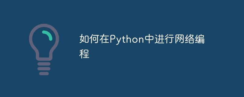 How to do network programming in Python