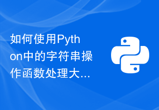 如何使用Python中的字符串操作函数处理大规模文本数据