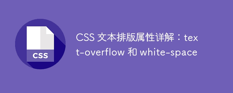 css 文本排版属性详解：text-overflow 和 white-space
