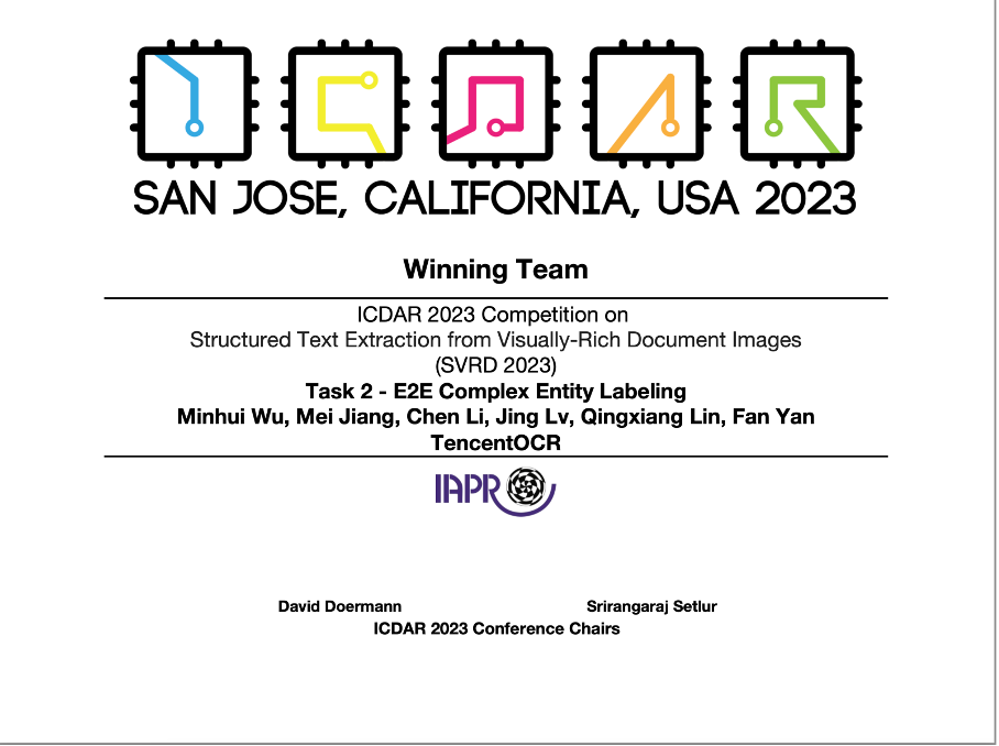 Tencent OCR チームが ICDAR コンテストで 4 回の優勝を獲得