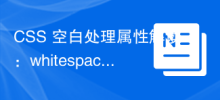 Interprétation des propriétés de gestion des espaces CSS : espaces et sauts de mots