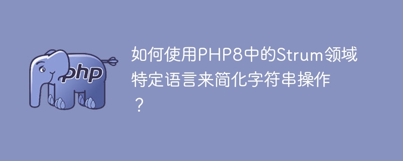 如何使用php8中的strum领域特定语言来简化字符串操作？