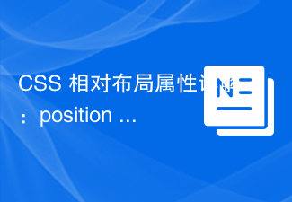 CSS の相対レイアウト プロパティの詳細な説明: 位置と相対
