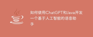 如何使用chatgpt和java开发一个基于人工智能的语音助手