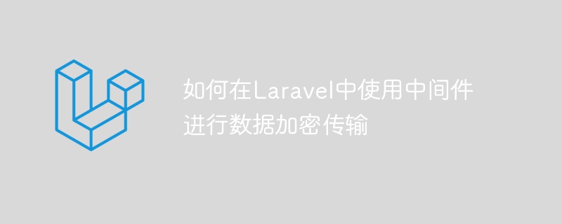 Laravel에서 데이터 암호화 전송을 위해 미들웨어를 사용하는 방법