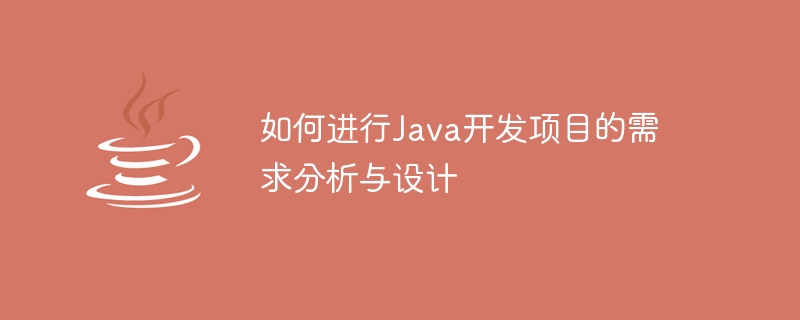 如何进行java开发项目的需求分析与设计