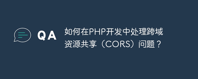 如何在PHP开发中处理跨域资源共享（CORS）问题？