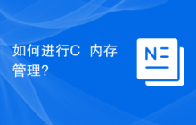 如何进行C++内存管理?