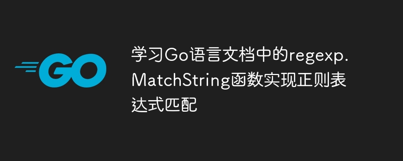 學習Go語言文檔中的regexp.MatchString函數實作正規表示式匹配