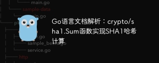 go语言文档解析：crypto/sha1.sum函数实现sha1哈希计算