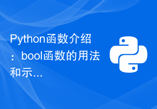 Python函数介绍：bool函数的用法和示例