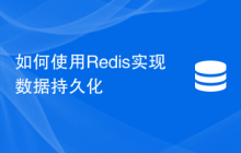 如何使用Redis实现数据持久化