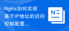 Wie Nginx die Zugriffskontrollkonfiguration basierend auf der IP-Adresse implementiert