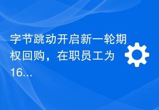 字节跳动开启新一轮期权回购,在职员工为 160 美元 / 股