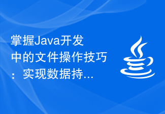 掌握Java开发中的文件操作技巧：实现数据持久化功能