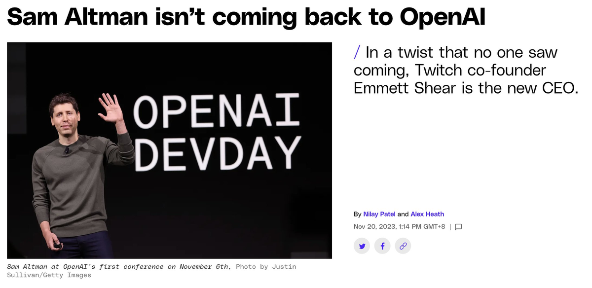 不回OpenAI了!Sam Altman和Greg全部加入微软,微软成最大赢家?