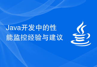 Java开发中的性能监控经验与建议