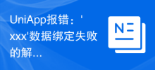 UniApp error: 'xxx' data binding failed solution