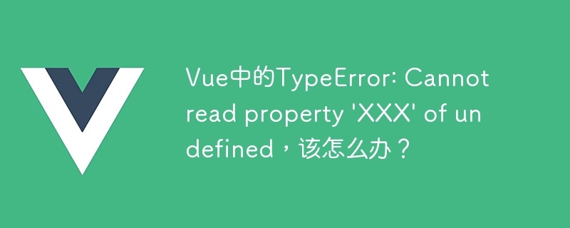 Vue中的TypeError: Cannot read property 'XXX' of undefined，该怎么办？