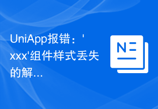 UniApp error: Solution to 'xxx' component style missing