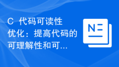 C++ 코드 가독성 최적화: 코드 이해성 및 유지 관리성 향상