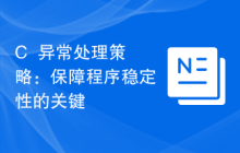 C++异常处理策略:保障程序稳定性的关键