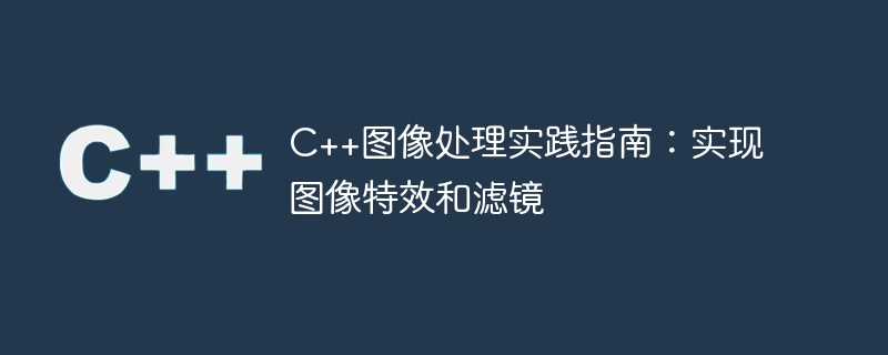 c++图像处理实践指南：实现图像特效和滤镜