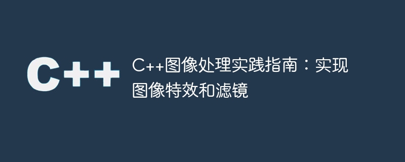 C++图像处理实践指南：实现图像特效和滤镜