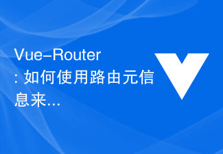 Vue-Router: ルーティング メタ情報を使用してルートを管理するにはどうすればよいですか?
