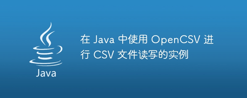 在 Java 中使用 OpenCSV 进行 CSV 文件读写的实例