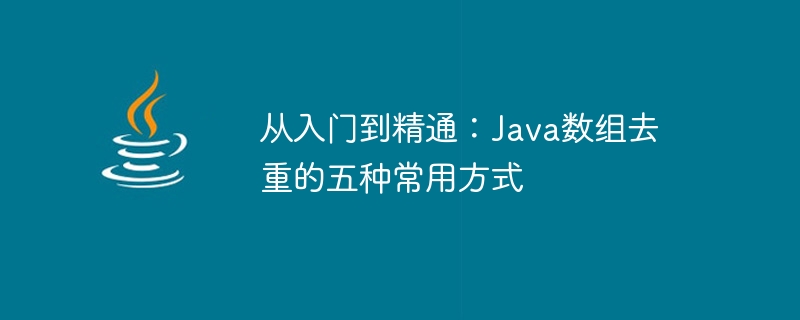 从入门到精通：java数组去重的五种常用方式
