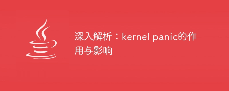 深入解析：kernel panic的作用与影响