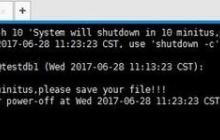 示例：CentOS使用shutdown命令进行关机的实例