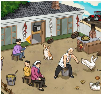 King of Chinese Characters to Find Differences guide to find the 12 chickens