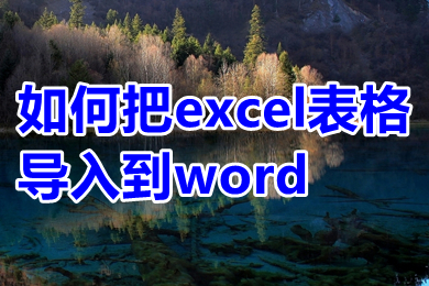 如何把excel表格导入到word excel表格导入word的教程