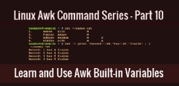 学习在Linux中使用AWK内置变量