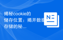 揭秘cookie的储存位置：揭开数据存储的秘密