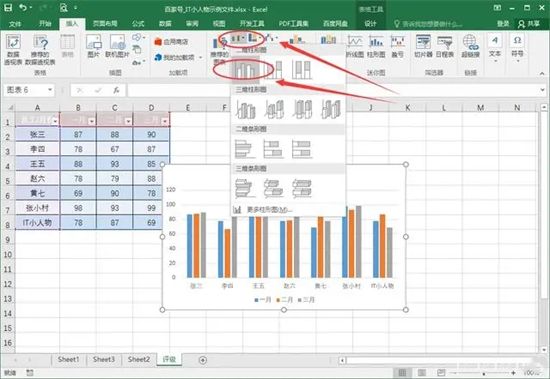 办公软件excel怎么做柱状图表 excel表格如何生成柱状图