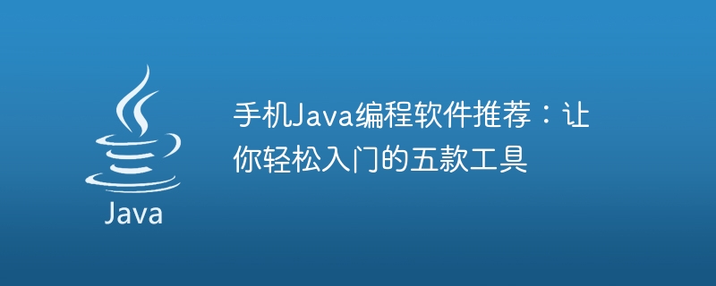 手机Java编程软件推荐：让你轻松入门的五款工具