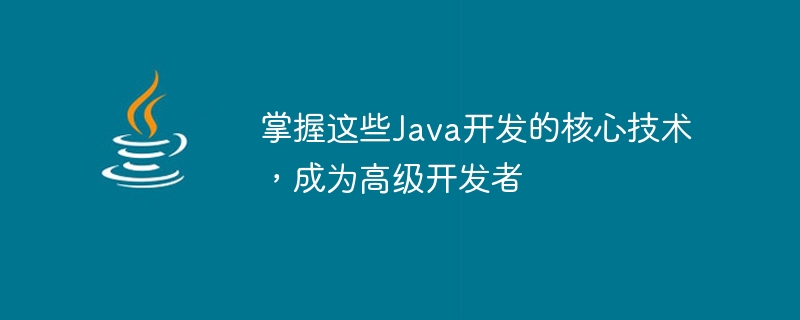 掌握这些Java开发的核心技术，成为高级开发者