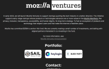 火狐浏览器 Firefox 开发组织 Mozilla 成立风险投资基金，拿出 3500 万美元支持初创企业