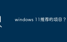 windows 11推荐的项目？