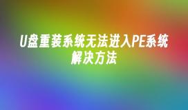 U盘重装系统无法进入PE系统解决方法