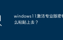 windows11激活专业版密钥怎么粘贴上去？