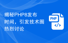 揭秘PHP8发布时间,引发技术圈热烈讨论