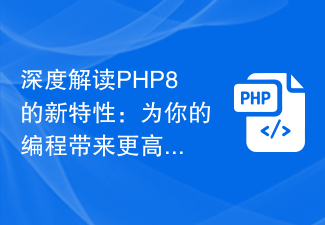 PHP8 の新機能の詳細な解釈: プログラミングにより効率的なエクスペリエンスをもたらす
