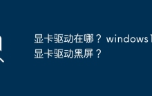 寻找Windows 10的显卡驱动和解决黑屏问题