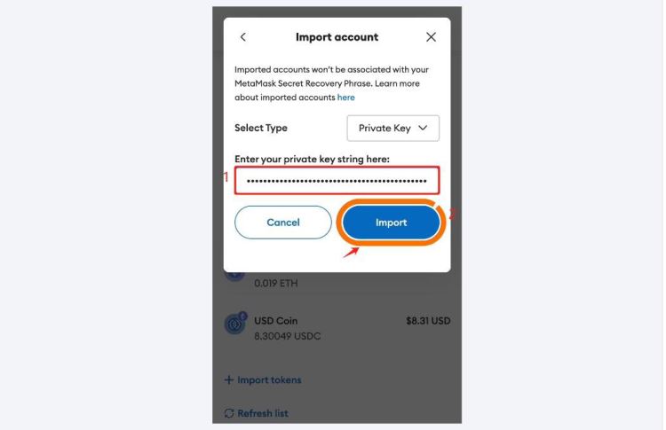 Learn how to import private keys into wallet, Detailed guide to importing private keys into wallet